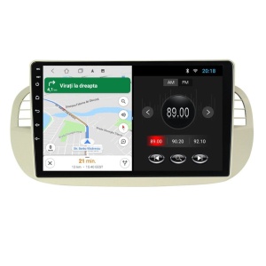 Navigatie dedicata cu Android Fiat 500 2007 - 2015, gri, 1GB RAM, Radio GPS Dual Zone, Display HD IPS 9" Touchscreen, Internet Wi-Fi, Bluetooth, MirrorLink, USB 100514712