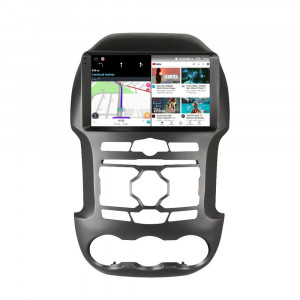 Navigatie dedicata cu Android Ford Ranger 2011 - 2015, 4GB RAM, Radio GPS Dual Zone, Display 2K QLED 9.5" Touchscreen, Internet Wi-Fi si slot SIM 4G, Bluetooth, MirrorLink, USB, Waze 109522