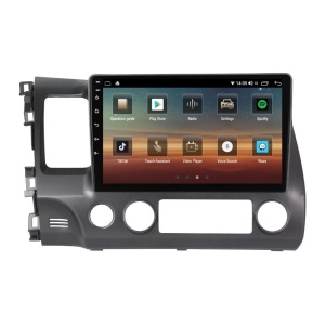 Navigatie dedicata cu Android Honda Civic VIII Sedan 2006 - 2011, 4GB RAM, Radio GPS Dual Zone, Display HD QLED 10" Touchscreen, Internet Wi-Fi si slot SIM 4G, Bluetooth, MirrorLink, USB 100250472