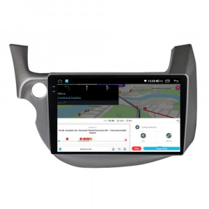 Navigatie dedicata cu Android Honda Jazz III 2007 - 2013, 4GB RAM, Radio GPS Dual Zone, Display 2K QLED 10.36" Touchscreen, Internet Wi-Fi si slot SIM 4G, Bluetooth, MirrorLink, USB, Waze 112062