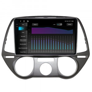 Navigatie dedicata cu Android Hyundai i20 2008 - 2012, clima manuala, 12GB RAM, Radio GPS Dual Zone, Display 2K QLED 9.5" Touchscreen, Internet Wi-Fi si slot SIM 4G, Bluetooth, MirrorLink, USB, Waze 99002