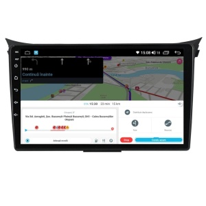 Navigatie dedicata cu Android Hyundai i30 2011 - 2017, 4GB RAM, Radio GPS Dual Zone, Display HD QLED 9" Touchscreen, Internet Wi-Fi si slot SIM 4G, Bluetooth, MirrorLink, USB 100290012