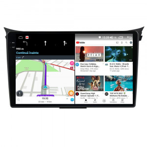 Navigatie dedicata cu Android Hyundai i30 2011 - 2017, 4GB RAM, Radio GPS Dual Zone, Display 2K QLED 9.5" Touchscreen, Internet Wi-Fi si slot SIM 4G, Bluetooth, MirrorLink, USB, Waze 108892