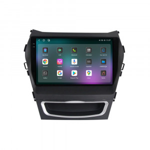 Navigatie dedicata cu Android Hyundai Santa Fe III / Grand Santa Fe 2012 - 2018, 12GB RAM, Radio GPS Dual Zone, Display 2K QLED 9.5" Touchscreen, Internet Wi-Fi si slot SIM 4G, Bluetooth, MirrorLink, USB, Waze 95662
