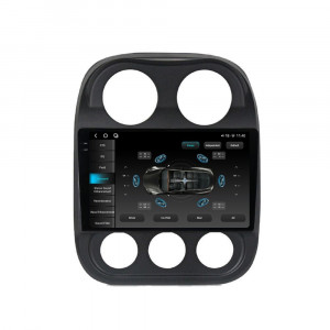 Navigatie dedicata cu Android Jeep Compass I 2011 - 2016, 12GB RAM, Radio GPS Dual Zone, Display 2K QLED 10.36" Touchscreen, Internet Wi-Fi si slot SIM 4G, Bluetooth, MirrorLink, USB, Waze 98252