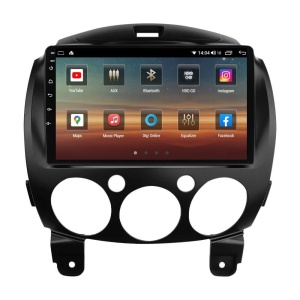 Navigatie dedicata cu Android Mazda 2 2007 - 2014, 4GB RAM, Radio GPS Dual Zone, Display HD QLED 9" Touchscreen, Internet Wi-Fi si slot SIM 4G, Bluetooth, MirrorLink, USB 100250622