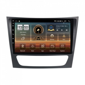 Navigatie dedicata cu Android Mercedes E-Class W211 2002 - 2009, 6GB RAM, Radio GPS Dual Zone, Display HD QLED 9" Touchscreen, Internet Wi-Fi si slot SIM 4G, Bluetooth, MirrorLink, USB