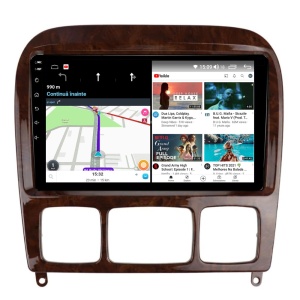 Navigatie dedicata cu Android Mercedes S-Class W220 1998 - 2005, 2GB RAM, Radio GPS Dual Zone, Display HD QLED 9" Touchscreen, Internet Wi-Fi si slot SIM 4G, Bluetooth, MirrorLink, USB 100274922