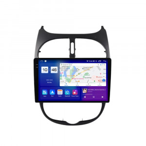 Navigatie dedicata cu Android Peugeot 206 1998 - 2009, 8GB RAM, Radio GPS Dual Zone, Display 2K QLED 9.5" Touchscreen, Internet Wi-Fi si slot SIM 4G, Bluetooth, MirrorLink, USB, Waze 106482