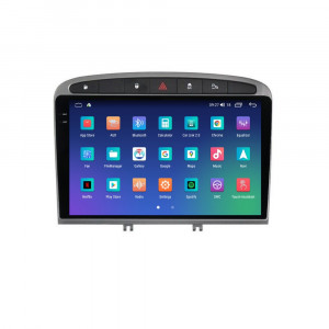Navigatie dedicata cu Android Peugeot 308 I 2007 - 2013, 8GB RAM, Radio GPS Dual Zone, Display 2K QLED 9.5" Touchscreen, Internet Wi-Fi si slot SIM 4G, Bluetooth, MirrorLink, USB, Waze 110342