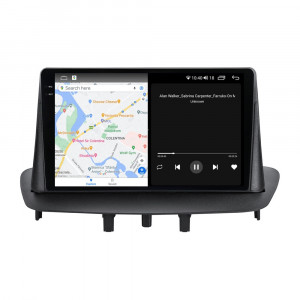 Navigatie dedicata cu Android Renault Megane III 2009 - 2016, 4GB RAM, Radio GPS Dual Zone, Display 2K QLED 9.5" Touchscreen, Internet Wi-Fi si slot SIM 4G, Bluetooth, MirrorLink, USB, Waze 104352