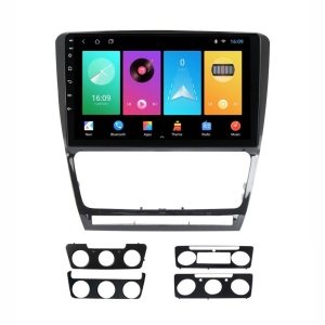 Navigatie dedicata cu Android Skoda Octavia II 2004 - 2013, negru, 4GB RAM, Radio GPS Dual Zone, Display HD IPS 10" Touchscreen, Internet Wi-Fi, Bluetooth, MirrorLink, USB - Img 2