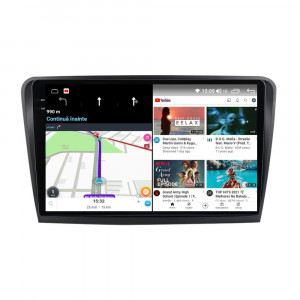 Navigatie dedicata cu Android Skoda Superb II 2008 - 2015, 12GB RAM, Radio GPS Dual Zone, Display 2K QLED 10.36" Touchscreen, Internet Wi-Fi si slot SIM 4G, Bluetooth, MirrorLink, USB, Waze 99472