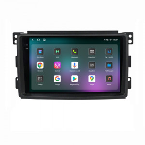 Navigatie dedicata cu Android Smart Fortwo 2007 - 2010, 12GB RAM, Radio GPS Dual Zone, Display 2K QLED 9.5" Touchscreen, Internet Wi-Fi si slot SIM 4G, Bluetooth, MirrorLink, USB, Waze 96332