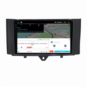 Navigatie dedicata cu Android Smart Fortwo 2011 - 2014, 8GB RAM, Radio GPS Dual Zone, Display 2K QLED 9.5" Touchscreen, Internet Wi-Fi si slot SIM 4G, Bluetooth, MirrorLink, USB, Waze 112582