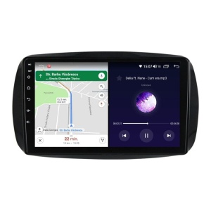 Navigatie dedicata cu Android Smart Fortwo dupa 2014, 4GB RAM, Radio GPS Dual Zone, Display HD IPS 9" Touchscreen, Internet Wi-Fi, Bluetooth, MirrorLink, USB - Img 6