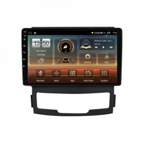 Navigatie dedicata cu Android Ssangyong Korando 2010 - 2013, 6GB RAM, Radio GPS Dual Zone, Display HD QLED 9" Touchscreen, Internet Wi-Fi si slot SIM 4G, Bluetooth, MirrorLink, USB