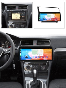 Navigatie dedicata cu Android VW Golf VII 2012 - 2019, negru, 8GB RAM, Radio GPS Dual Zone, Display QLED 12.3" Touchscreen, Internet Wi-Fi si slot SIM 4G, Bluetooth, MirrorLink, USB 100299462