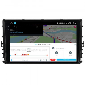 Navigatie dedicata cu Android VW T-Cross dupa 2018, 4GB RAM, Radio GPS Dual Zone, Display 2K QLED 9.5" Touchscreen, Internet Wi-Fi si slot SIM 4G, Bluetooth, MirrorLink, USB, Waze 112292