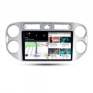 Navigatie dedicata cu Android VW Tiguan I 2007 - 2012, 12GB RAM, Radio GPS Dual Zone, Display 2K QLED 9.5" Touchscreen, Internet Wi-Fi si slot SIM 4G, Bluetooth, MirrorLink, USB, Waze 99502