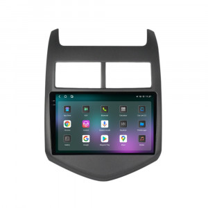 Navigatie dedicata cu Android Chevrolet Aveo 2011 - 2014, 12GB RAM, Radio GPS Dual Zone, Display 2K QLED 9.5" Touchscreen, Internet Wi-Fi si slot SIM 4G, Bluetooth, MirrorLink, USB, Waze 95563
