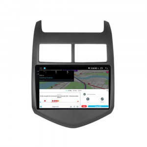 Navigatie dedicata cu Android Chevrolet Aveo 2011 - 2014, 4GB RAM, Radio GPS Dual Zone, Display 2K QLED 9.5" Touchscreen, Internet Wi-Fi si slot SIM 4G, Bluetooth, MirrorLink, USB, Waze 111773