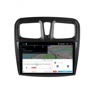 Navigatie dedicata cu Android Dacia Logan II 2012 - 2020, 4GB RAM, Radio GPS Dual Zone, Display 2K QLED 10.36" Touchscreen, Internet Wi-Fi si slot SIM 4G, Bluetooth, MirrorLink, USB, Waze 111783