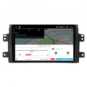 Navigatie dedicata cu Android Fiat Sedici 2006 - 2015, 4GB RAM, Radio GPS Dual Zone, Display 2K QLED 9.5" Touchscreen, Internet Wi-Fi si slot SIM 4G, Bluetooth, MirrorLink, USB, Waze 111903