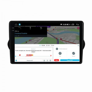 Navigatie dedicata cu Android Fiat Tipo dupa 2015, 4GB RAM, Radio GPS Dual Zone, Display 2K QLED 9.5" Touchscreen, Internet Wi-Fi si slot SIM 4G, Bluetooth, MirrorLink, USB, Waze 112033