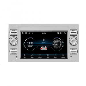 Navigatie dedicata cu Android Ford Focus II 2004 - 2007, gri, 2GB RAM, Radio GPS Dual Zone, Display HD 7" Touchscreen, Internet Wi-Fi, Bluetooth, MirrorLink, USB 113043