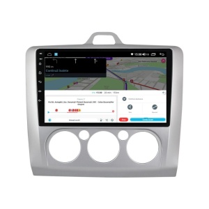 Navigatie dedicata cu Android Ford Focus II 2004 - 2011, clima manuala, 2GB RAM, Radio GPS Dual Zone, Display HD QLED 9" Touchscreen, Internet Wi-Fi si slot SIM 4G, Bluetooth, MirrorLink, USB 100290723