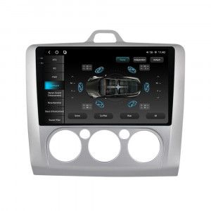 Navigatie dedicata cu Android Ford Focus II 2004 - 2011, clima manuala, 12GB RAM, Radio GPS Dual Zone, Display 2K QLED 9.5" Touchscreen, Internet Wi-Fi si slot SIM 4G, Bluetooth, MirrorLink, USB, Waze 97733