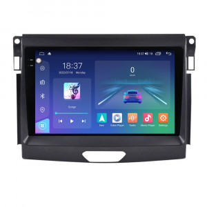 Navigatie dedicata cu Android Ford Ranger dupa 2015 fara navigatie originala, 4GB RAM, Radio GPS Dual Zone, Display 2K QLED 9.5" Touchscreen, Internet Wi-Fi si slot SIM 4G, Bluetooth, MirrorLink, USB