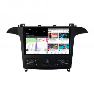 Navigatie dedicata cu Android Ford S-Max I / Galaxy II 2006 - 2015 cu navigatie originala, 8GB RAM, Radio GPS Dual Zone, Display 2K QLED 9.5" Touchscreen, Internet Wi-Fi si slot SIM 4G, Bluetooth, MirrorLink, USB, Waze 110913