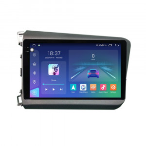 Navigatie dedicata cu Android Honda Civic IX Sedan 2011 - 2015, 4GB RAM, Radio GPS Dual Zone, Display 2K QLED 9.5" Touchscreen, Internet Wi-Fi si slot SIM 4G, Bluetooth, MirrorLink, USB