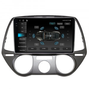 Navigatie dedicata cu Android Hyundai i20 2008 - 2012, clima manuala, 12GB RAM, Radio GPS Dual Zone, Display 2K QLED 9.5" Touchscreen, Internet Wi-Fi si slot SIM 4G, Bluetooth, MirrorLink, USB, Waze 99003