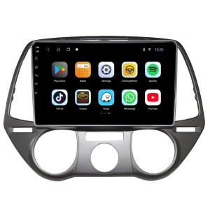 Navigatie dedicata cu Android Hyundai i20 2008 - 2012, clima manuala, 2GB RAM, Radio GPS Dual Zone, Display HD QLED 9" Touchscreen, Internet Wi-Fi si slot SIM 4G, Bluetooth, MirrorLink, USB 100274613