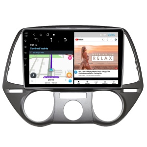 Navigatie dedicata cu Android Hyundai i20 2008 - 2012, clima manuala, 2GB RAM, Radio GPS Dual Zone, Display HD IPS 9" Touchscreen, Internet Wi-Fi, Bluetooth, MirrorLink, USB 100521363