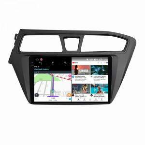 Navigatie dedicata cu Android Hyundai i20 2014 - 2018, 8GB RAM, Radio GPS Dual Zone, Display 2K QLED 9.5" Touchscreen, Internet Wi-Fi si slot SIM 4G, Bluetooth, MirrorLink, USB, Waze 110163