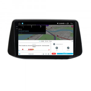 Navigatie dedicata cu Android Hyundai i30 dupa 2017, 8GB RAM, Radio GPS Dual Zone, Display 2K QLED 9.5" Touchscreen, Internet Wi-Fi si slot SIM 4G, Bluetooth, MirrorLink, USB, Waze 112543