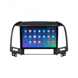 Navigatie dedicata cu Android Hyundai Santa Fe II 2006 - 2012, 8GB RAM, Radio GPS Dual Zone, Display 2K QLED 9.5" Touchscreen, Internet Wi-Fi si slot SIM 4G, Bluetooth, MirrorLink, USB, Waze 110153