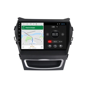 Navigatie dedicata cu Android Hyundai Santa Fe III / Grand Santa Fe 2012 - 2018, 1GB RAM, Radio GPS Dual Zone, Display HD IPS 9" Touchscreen, Internet Wi-Fi, Bluetooth, MirrorLink, USB 100527873