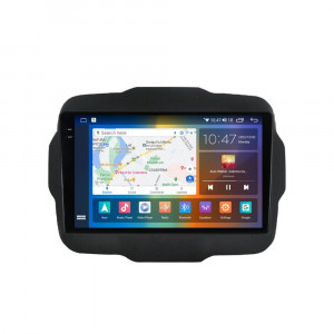 Navigatie dedicata cu Android Jeep Renegade dupa 2014, 4GB RAM, Radio GPS Dual Zone, Display 2K QLED 9.5" Touchscreen, Internet Wi-Fi si slot SIM 4G, Bluetooth, MirrorLink, USB, Waze 104533