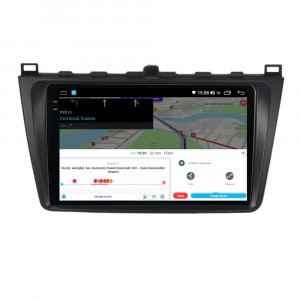 Navigatie dedicata cu Android Mazda 6 2008 - 2013, 8GB RAM, Radio GPS Dual Zone, Display 2K QLED 9.5" Touchscreen, Internet Wi-Fi si slot SIM 4G, Bluetooth, MirrorLink, USB, Waze 112403