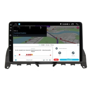 Navigatie dedicata cu Android Mercedes C-Class W204 2007 - 2011, 4GB RAM, Radio GPS Dual Zone, Display HD QLED 9" Touchscreen, Internet Wi-Fi si slot SIM 4G, Bluetooth, MirrorLink, USB 100266363