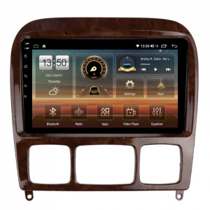 Navigatie dedicata cu Android Mercedes S-Class W220 1998 - 2005, 8GB RAM, Radio GPS Dual Zone, Display HD QLED 9" Touchscreen, Internet Wi-Fi si slot SIM 4G, Bluetooth, MirrorLink, USB