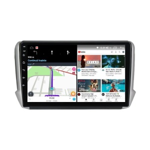Navigatie dedicata cu Android Peugeot 2008 I 2013 - 2019, 4GB RAM, Radio GPS Dual Zone, Display HD QLED 10" Touchscreen, Internet Wi-Fi si slot SIM 4G, Bluetooth, MirrorLink, USB 100266633