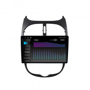 Navigatie dedicata cu Android Peugeot 206 1998 - 2009, 12GB RAM, Radio GPS Dual Zone, Display 2K QLED 9.5" Touchscreen, Internet Wi-Fi si slot SIM 4G, Bluetooth, MirrorLink, USB, Waze 97893
