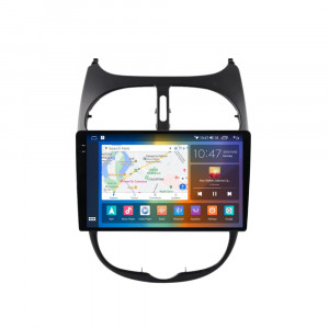Navigatie dedicata cu Android Peugeot 206 1998 - 2009, 8GB RAM, Radio GPS Dual Zone, Display 2K QLED 9.5" Touchscreen, Internet Wi-Fi si slot SIM 4G, Bluetooth, MirrorLink, USB, Waze 106483