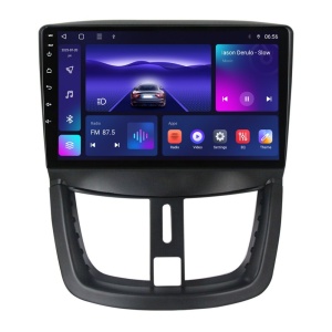 Navigatie dedicata cu Android Peugeot 207 2006 - 2015, 4GB RAM, Radio GPS Dual Zone, Display HD IPS 9" Touchscreen, Internet Wi-Fi, Bluetooth, MirrorLink, USB